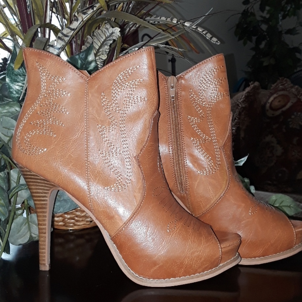 High Heel Cowboy Booties